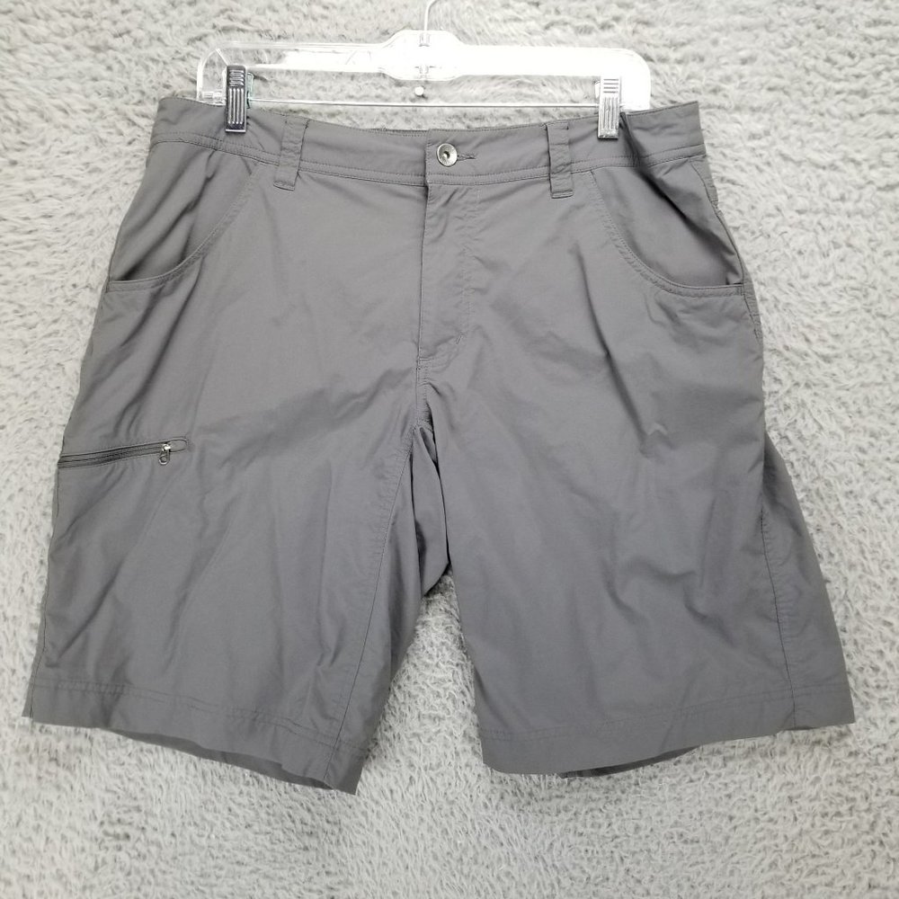 Marmot Shorts Mens 34 Gray Stretch Low Rise Zip Cargo Pocket